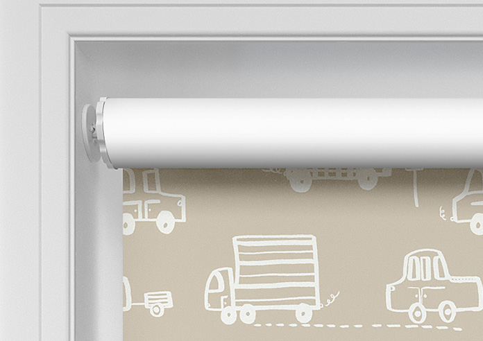 Cars and Lorries, Ivory Cream - Twist&Fit Roller Blind - Image 10